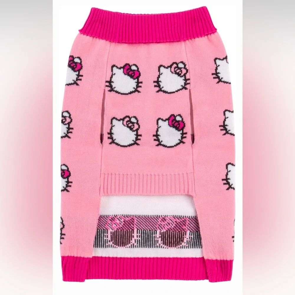 Hello Kitty Knit Dog Sweater, Pink, Large - Picture 2 of 3